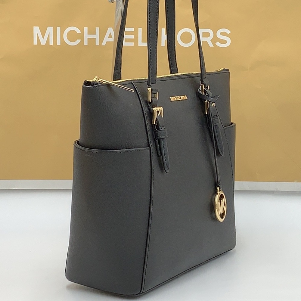 MICHAEL KORS Charlotte Large Leather Top-Zip Tote - Picture 5 of 16